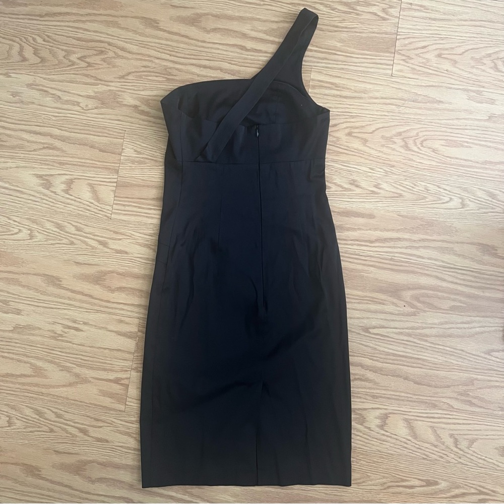 Italian made Elegant Black One-Shoulder Dress by SportStaff women’s size 8 - Picture 2 of 9